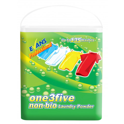 Evans 'One 3 Five' Laundry Powder NON- BIO (135 std washes) per 10 Kg (C049AEV)