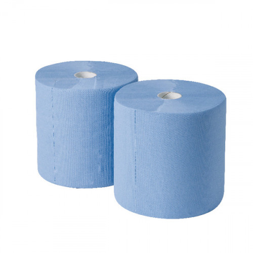 2Work 3-Ply Industrial Roll 170m Blue (Pack of 2) GEM503B