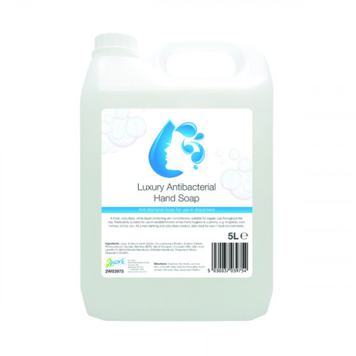 2Work Conditioning Antibacterial Handwash 5 Litre Bulk Bottle 2W03975