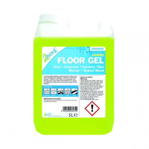 2WORK LEMON FLOOR GEL 5 LITRE