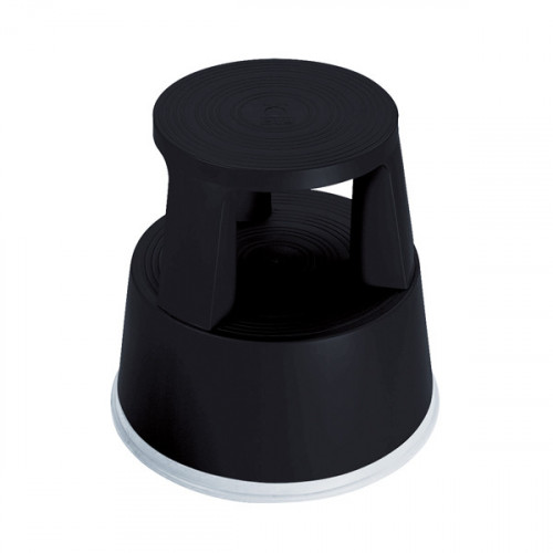 2WORK PLASTIC STEP STOOL BLACK
