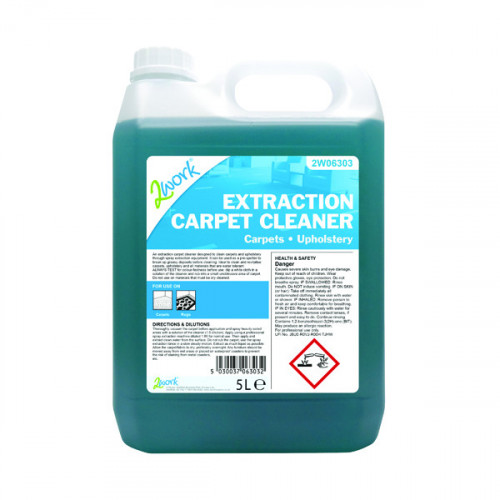2Work Extraction Carpet Cleaner Concentrate 5 Litre Bulk Bottle 2W06303