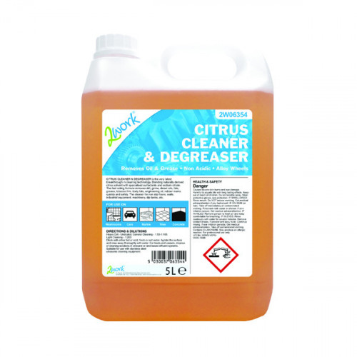 2Work Citrus Cleaner and Degreaser 5 Litre 2W06354