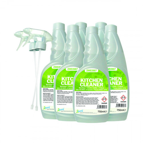 2Work Kitchen Cleaner Degreaser 750ml (Pack of 6) 2W07250