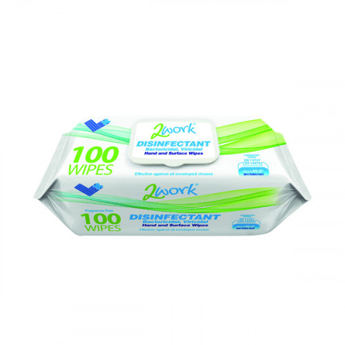 2WORK VIRICIDAL WIPES PK100