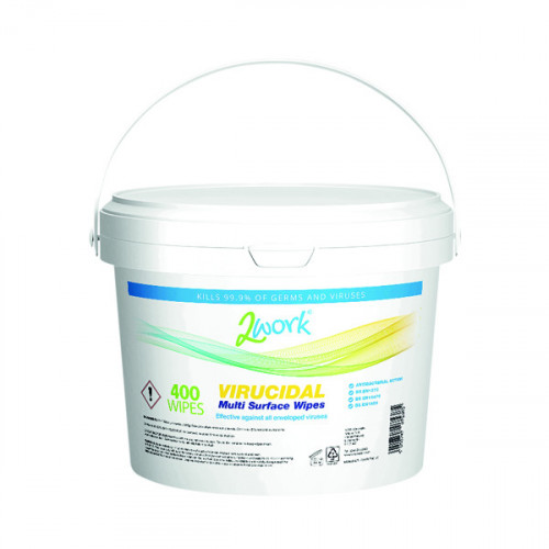 2WORK VIRUCIDAL SURFACE WIPES PK400