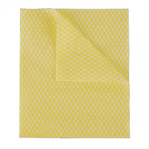 2Work Economy Cloth 420x350mm Yellow (Pack of 50) 104420YELLOW