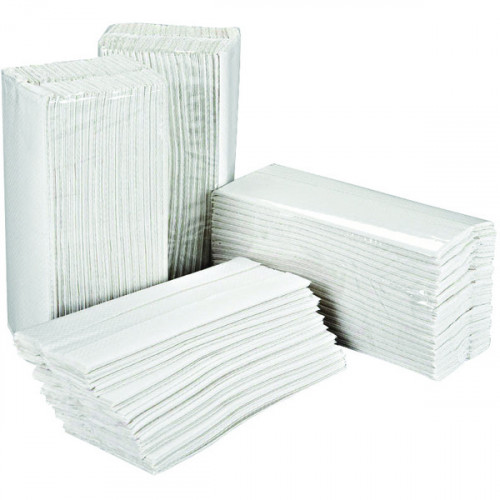 2WORK HND TOWEL 2PLY CFLD WHT PK2355