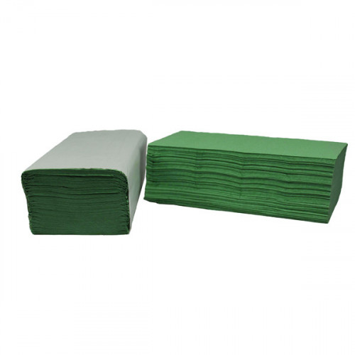 2WORK V-FOLD TOWELS 1-PLY GRN PK3600