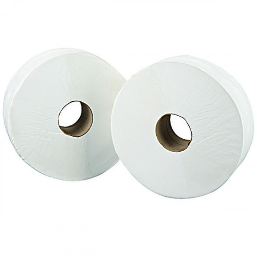 2Work 2-Ply Jumbo Toilet Roll 76mm Core (Pack of 6) J27400VW