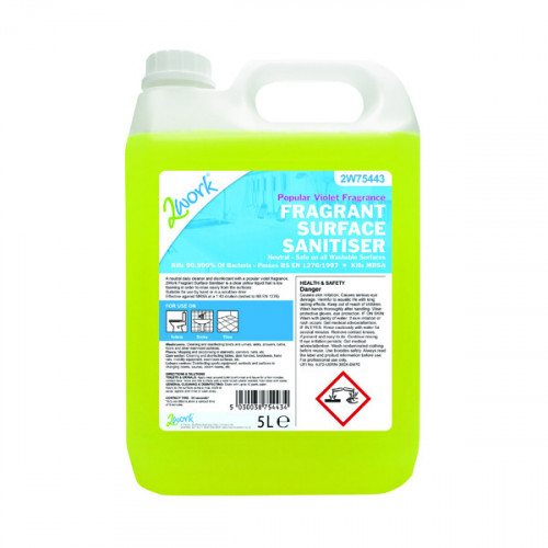 2WORK FRAGRANT SURFACE SANITISER 5L