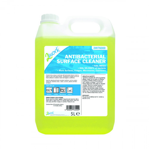 2Work Antibacterial Surface Cleaner 5 Litre Bulk Bottle 2W76000