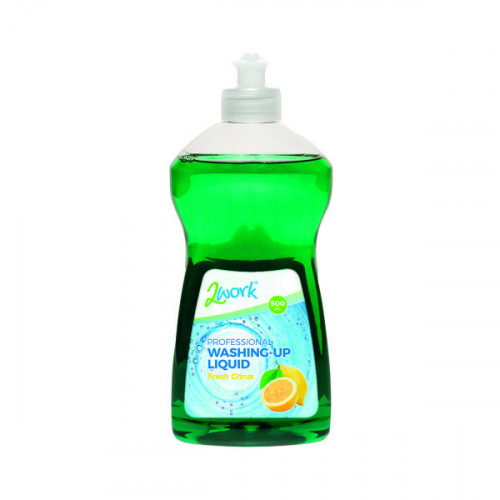 2WORK WASHING UP LIQUID 500ML PK12