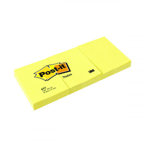 Post-it Notes 38 x 51mm Canary Yellow (Pack of 12) 653Y