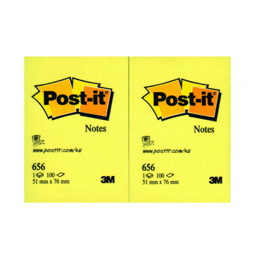 Post-it Notes 51 x 76mm Canary Yellow (Pack of 12) 656Y