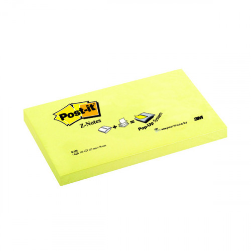Post-it Z Notes 76x127mm Canary Yellow (Pack of 12) R350Y