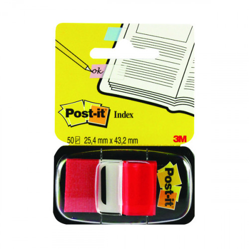 Post-it Index Tabs 25mm Red (Pack of 600) 680-1