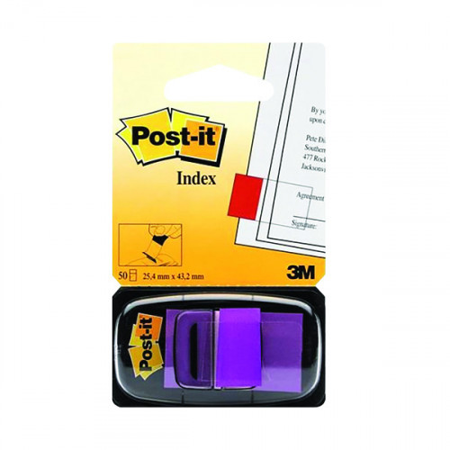 Post-it Index Tabs 25mm Purple (Pack of 600) 680-8