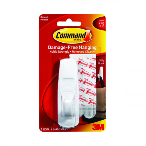 3M COMMAND ADH WHITE LGE HOOK 17003