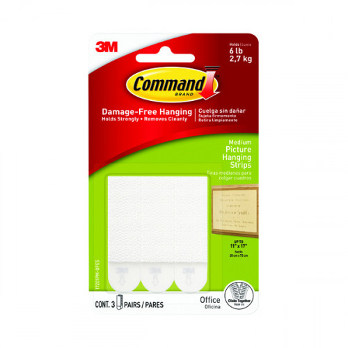 3M Command Medium Hanging Strip (Pack of 3 Pairs) 17201 17201-UKN