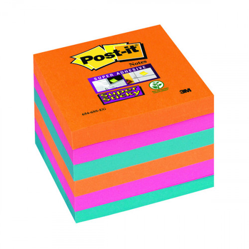 Post-it Super Sticky Notes 76x76mm Bangkok (Pack of 6) 654-6SS-EG