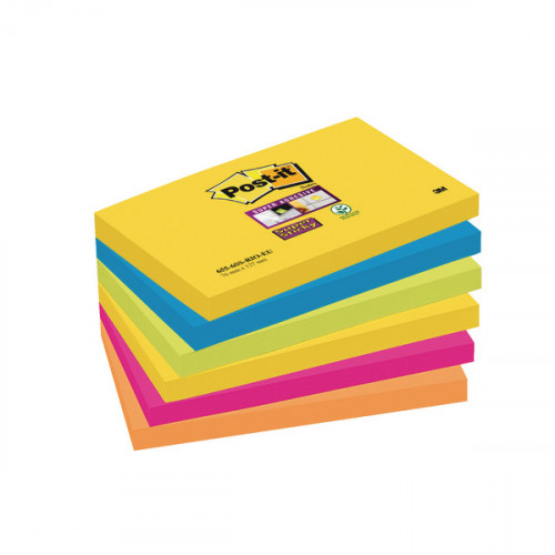 Post-it Super Sticky 76 x 127mm Rio (Pack of 6) 70-0052-5132-0
