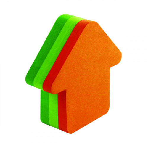 Post-it Notes 70 x 70mm Arrow Neon Orange and Green (Pack of 12) 3M34983
