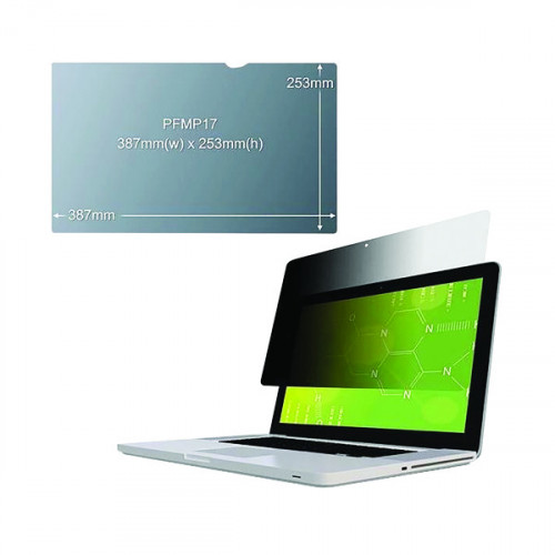 3M Black Privacy Filter For Laptops 17in Standard 5:4 PF17.0