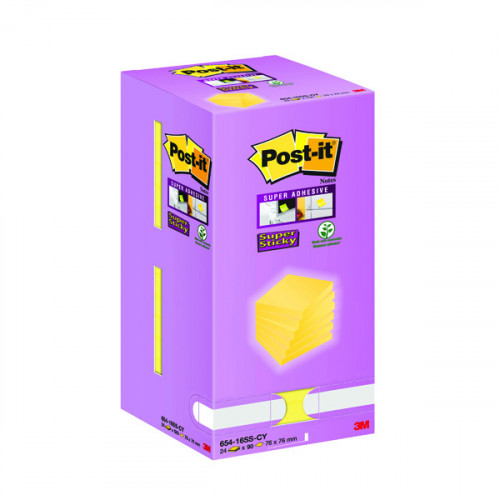 Post-it Sticky Notes Yellow Tower 76 x 76mm (Pack of 16) 7100236608