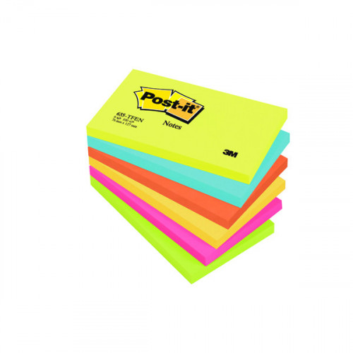 POST-IT NOTES WRM NEON 127X76 PK6