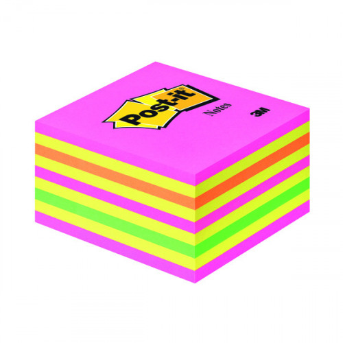 Post-it Note Sticky Notes Cube 76x76mm Neon 350 Sheets 2028NP