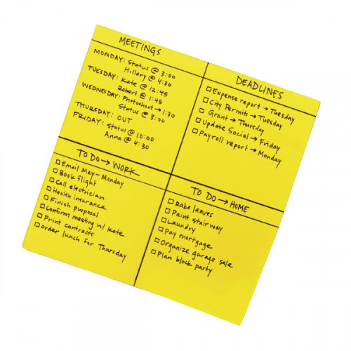 POST-IT SS BIG NTS 279X279MM YL PK30