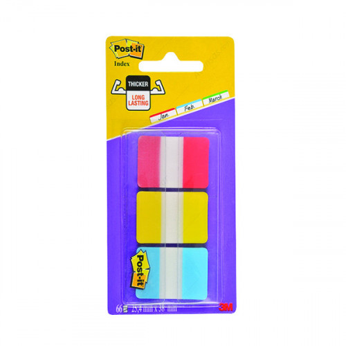 Post-it Strong Index Full Colour Red/Yellow/Blue (Pack of 66) 686-RYB
