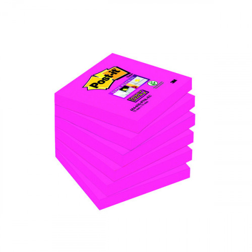POST-IT SUPER STICKY 76X76 FUCH PK6