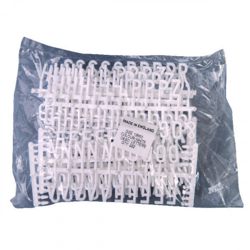 Announce Peg Letters 19mm White (Pack of 282) PEG-SP19U/CW