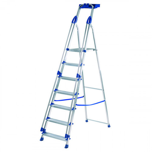 Werner Blue Seal 7 Tread Professional Aluminium Step Ladder 7050718