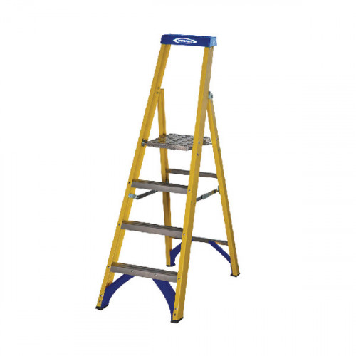 ABRU FIBREGLASS PTFM STEPLADDER 4TRD