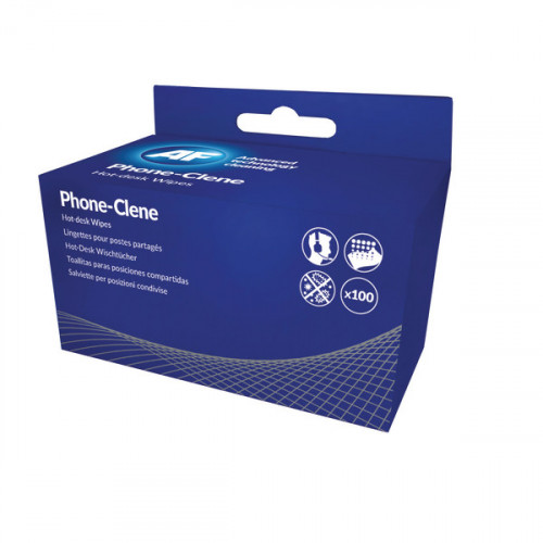 AF Phone-Clene Telephone Wipe Sachets (Pack of 100) APHC100
