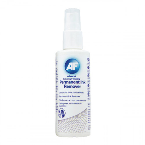 AF Permanent Ink Remover 125ml Pump Spray (Suitable for whiteboards, CD, Dvds) APIR125