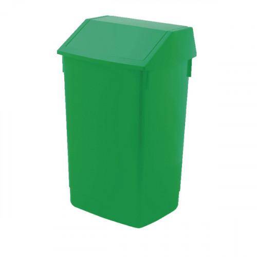 ADDIS 60L FLIP TOP RECYCLE BIN GREEN