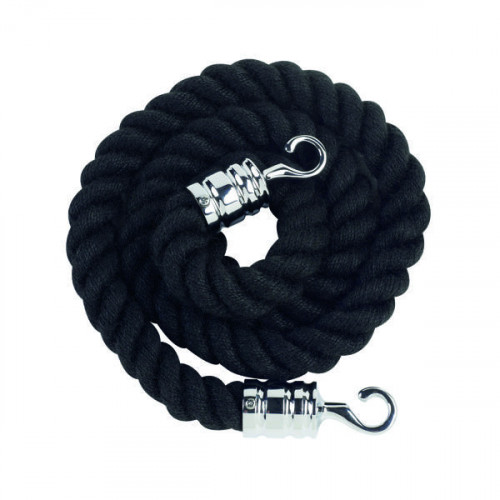 ROPE 25X1500MM BLACK CHROME CLIP