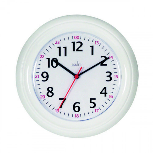 ACCTIM WEXHAM 24 HOUR WALL CLOCK WHT
