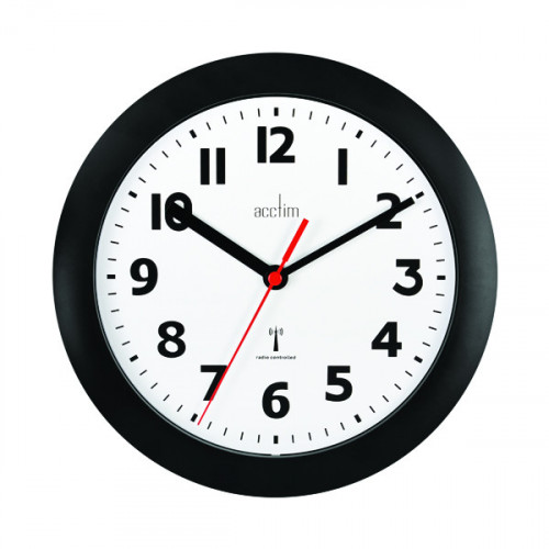 Acctim Parona Wall Clock 230mm Black 74313