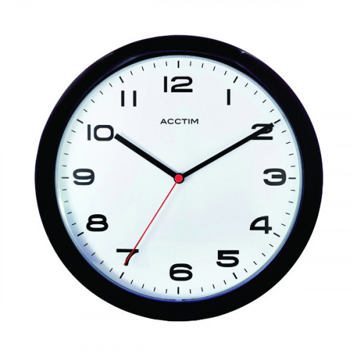 ACCTIM AYLESBURY WALL CLOCK BLK