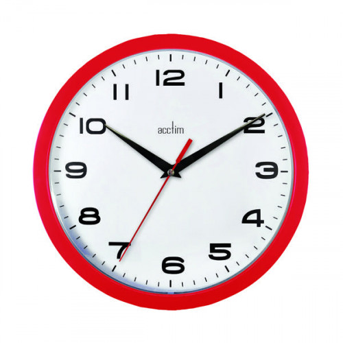 Acctim Aylesbury Wall Clock Red 92/303