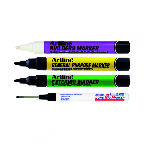 Artline EKPRW4 Builders Marker Kit (Pack of 4) EKPR BUILDERS W4