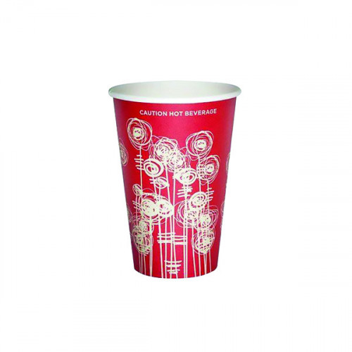 VENDING CUP RED SWIRL 9OZ PK1000