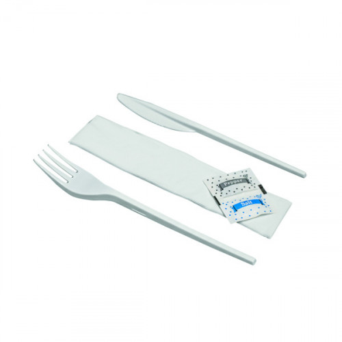 Knife Fork Napkin Salt Pepper Meal Pack (Pack of 250) MEALPACK5