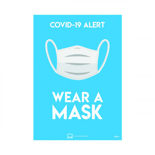 Avery Wear A Mask Poster A4 (Pack of 2) COVWMA4