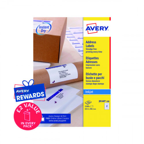 AVERY INKJET ADDRESS LABEL PK2100